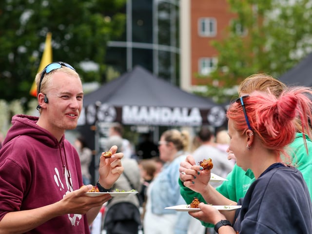 James Atwell, left. British Street Food awards at Gunwharf Quays, Portsmouth Picture: Chris  Moorhouse (080624-25)