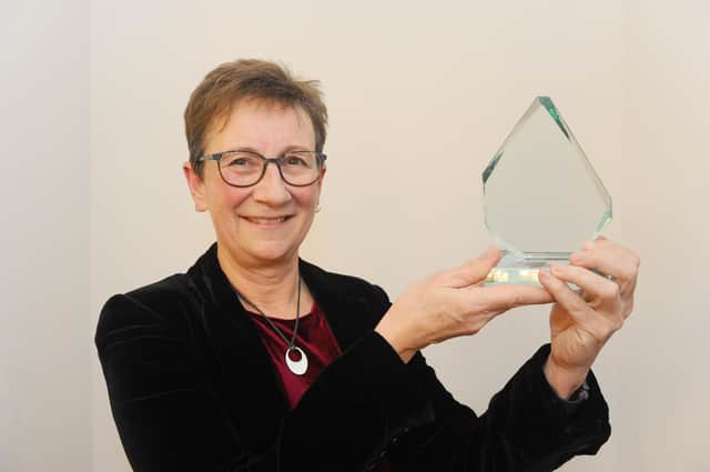 Cath Longhurst after receiving her Lifetime Achievement Award at The News Portsmouth Business Excellence Awards. Cath will be leaving her position with EBP South in April 2021.
Picture: Sarah Standing