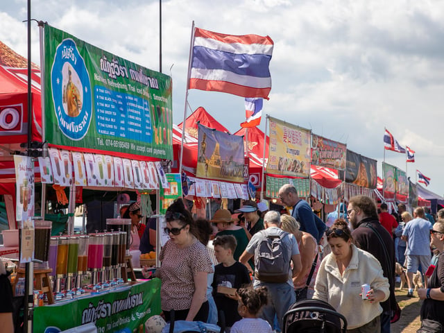Southsea Common was transformed this weekend into a Thai craft and food extravanganza for the whole family.
Pictured - There were dozens of food options to choose from
Photos by Alex Shute