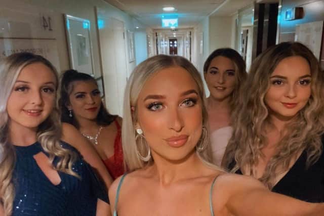 From left to right: Marnie, Beatriz, Sophie, Millie, Lauren.
Lauren's staff had come together to celebrate the awards.