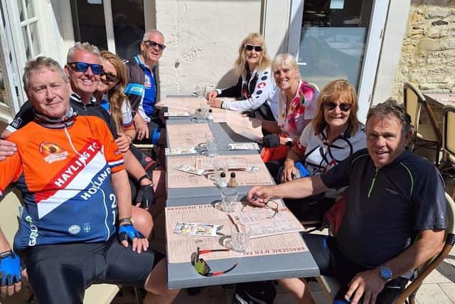 Participants who took part in the charity cycle.