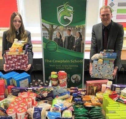 Year 10 pupil Tamzin Browne with headteacher Ian Gates.