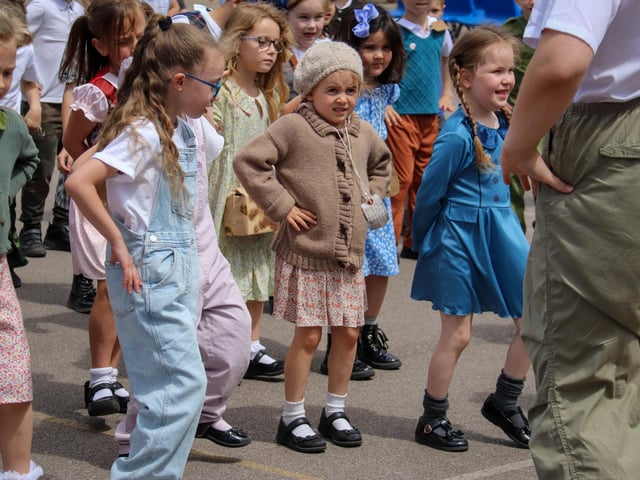 Highbury Primary School, Portsmouth celebrates D-Day on Friday 7th June 2024Picture: Habibur Rahman