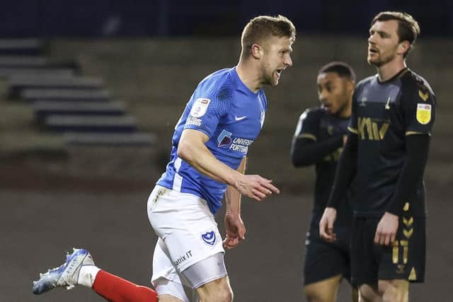 Michael Jacobs celebrates his goal against Charlton Picture: Robin Jones