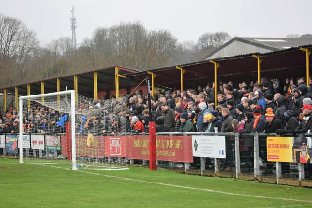 Banbury United - from the seventh tier of the English football pyramid - attracted a crowd of 1,221 for their Southern League Central game with Stratford on Monday. It was one of the club's biggest league attendances in a quarter of a century. Picture: Julie Hawkins