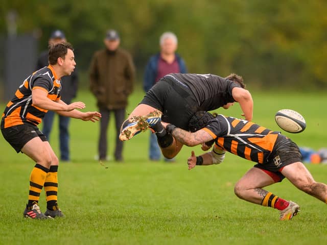 Portsmouth (orange/black) v Andover. Picture by Keith Woodland
