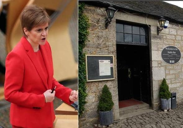Nicola Sturgeon was pictures at the wake in the Stable Bar and Restaurant