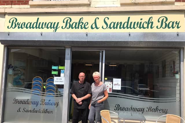 Alan Freeman and Sharon Sparrow at Broadway Bake and Sandwich Bar