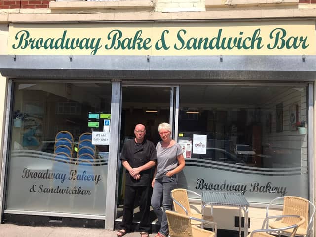 Alan Freeman and Sharon Sparrow at Broadway Bake and Sandwich Bar