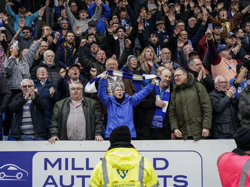 4,019 Pompey fans enjoyed the Blues' 1-0 win at Peterborough