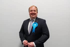 Cllr Matt Atkins after he held the Cosham and Wymering seat in May