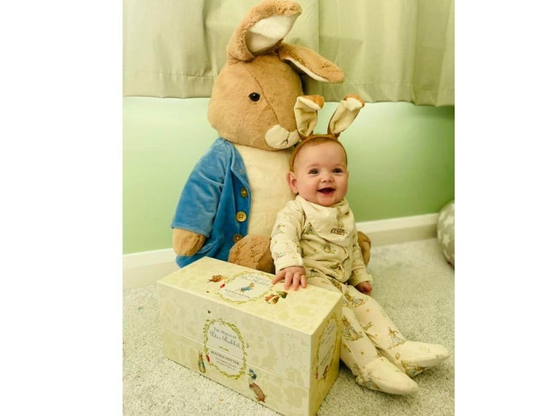 Little Luna looks adorable as Peter Rabbit!
