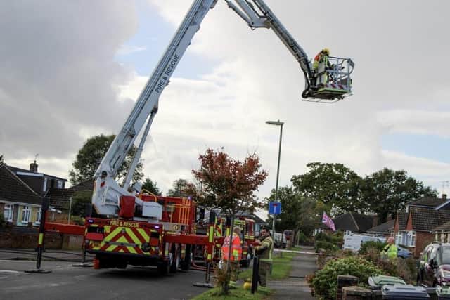 Firefighters tackled a blaze in Waterlooville following a roof fire.
Picture: Ashley Simmonds