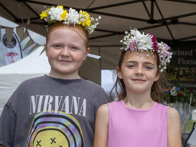 Stansted Park opened its doors for its Summer Festival this weekend, with re-enactments, vintage vehicles, archery, horse displays and lots of fun for the family.Pictured - Emily Hannant, 9 and sister Rose, 7Photos by Alex Shute