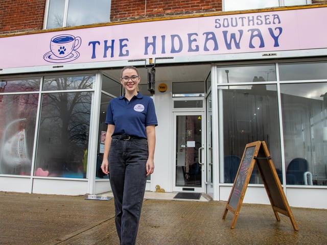 Chloe Wheeler and her family have opened a dog friendly cafe in Southsea, offering a host of dog related activities and refreshments for their owners.
Pictured - Chloe Wheeler of Hideaway Dog Cafe
Photos by Alex Shute