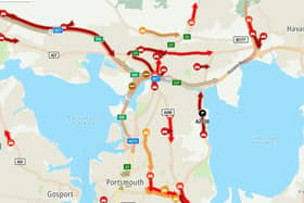 Heavy traffic is building in Portsmouth. Picture: Romanse/Twitter