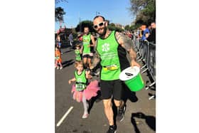 Mark Miller with his daughter Sophie at the Great South Run last year.