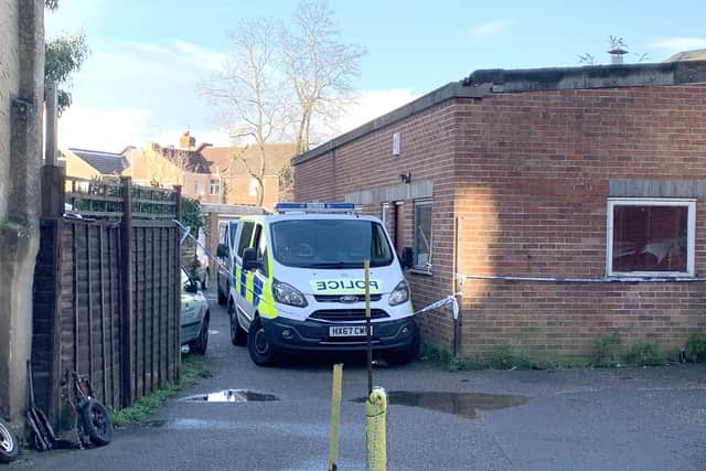 Police in Kingston Crescent, Portsmouth. Picture: Ben Fishwick