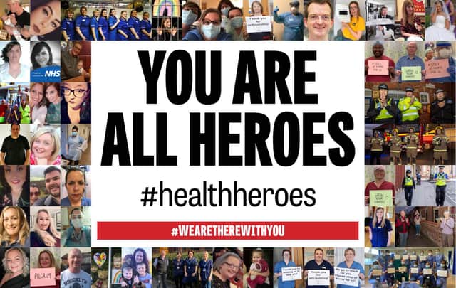 Some of the hundreds of #HealthHeroes who communities across the country have put forward for today's JPIMedia campaign.