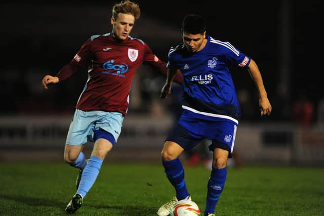 Craig Veal, left, netted twice in Plymouth Parkway's 10-2 drubbing of fellow Western League high-fliers Street. Photo by Harry Trump/Getty Images.