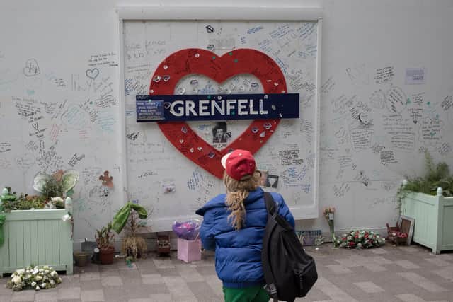 A mourner pays respects  on June 14, 2020 in London, England. Picture by Anselm Ebulue/Getty Images.