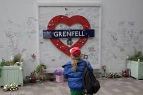 A mourner pays respects  on June 14, 2020 in London, England. Picture by Anselm Ebulue/Getty Images.