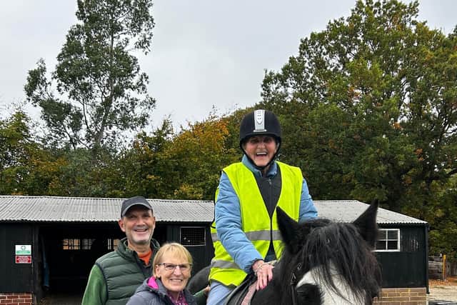 Vicki Mungur, resident at Bourley Grange care home, had her horse wish come true