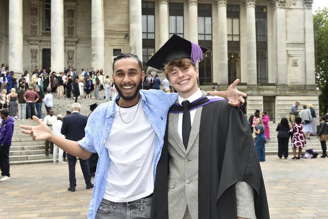 University of Portsmouth students graduating from business, leadership and human resource management at Portsmouth Guildhall on Monday, July 24. 
Picture: Sarah Standing (240723-7038)