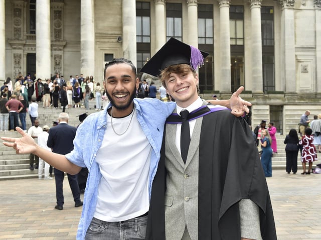 University of Portsmouth students graduating from business, leadership and human resource management at Portsmouth Guildhall on Monday, July 24.
Picture: Sarah Standing (240723-7038)
