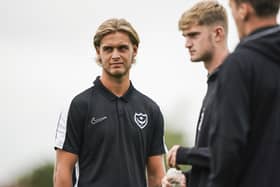 According to John Mousinho, Ryley Towler will be battling it out with Conor Shaughnessy to be Pompey's left-sided centre-half in the forthcoming season. Picture: Jason Brown/ProSportsImages