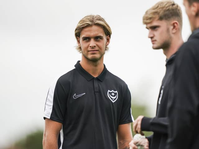 According to John Mousinho, Ryley Towler will be battling it out with Conor Shaughnessy to be Pompey's left-sided centre-half in the forthcoming season. Picture: Jason Brown/ProSportsImages