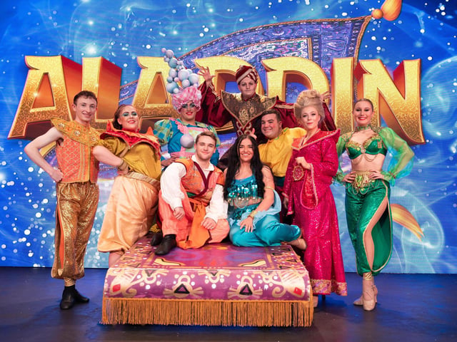 The cast of the Seal Bay panto Aladdin