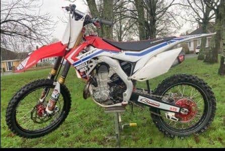 One of the stolen motocross bikes