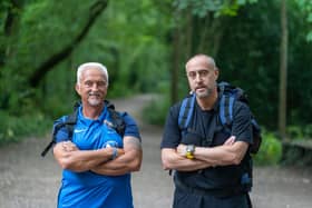 Glenn Chatwood and Richard Thompson training for their 60-mile non-stop walk. Picture: Andy Hornby
