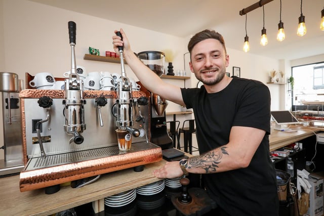 Co-owner Loizo Kola at Il Foxo which is a new Greek cafe in North Street arcade, Havant. Picture: Chris Moorhouse (150624-07)