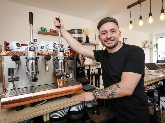 Co-owner Loizo Kola at Il Foxo which is a new Greek cafe in North Street arcade, Havant. Picture: Chris Moorhouse (150624-07)