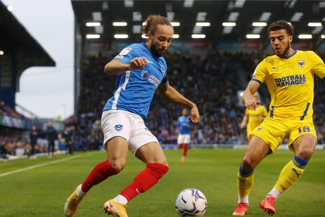 Danny Cowley is adamant Pompey intend to activate their option to extend Marcus Harness' contract beyond next summer. Picture: Joe Pepler