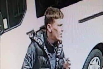 Police are keen to speak to the man pictured, who was seen in the area at the time of the incident. 