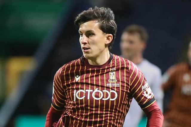 Tom McIntyre spent the first of the season on loan at Bradford. Picture: Lee Parker - CameraSport via Getty Images)