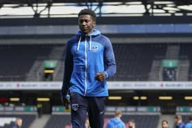 Di'Shon Bernard is handed his third Pompey start after being recalled by John Mousinho for the trip to MK Dons. Picture: Jason Brown/ProSportsImages