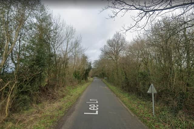 The crash happened in Lee Lane, Romsey. Picture: Google Street View.