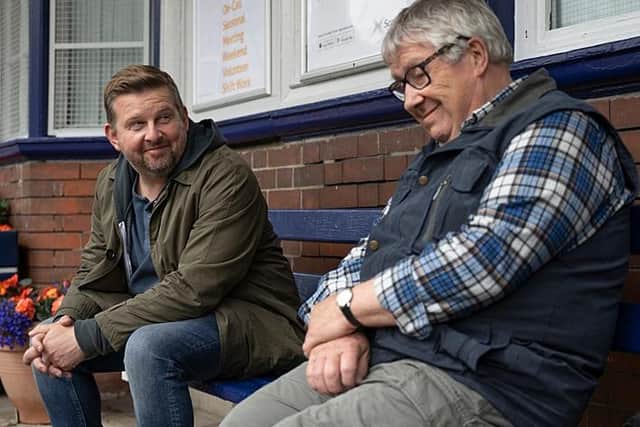 Greg McHugh (Richard) and Gregor Fisher (Ken) are the stars of the new BBC sitcom Only Child (Picture: BBC/BBC Scotland/Happy Tramp North)