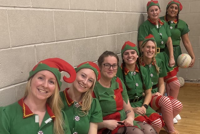 Netball Nutters were dressed as Santa’s Elves for the entire festival!