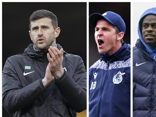 From left: John Mousinho, Joey Barton and Jay Mingi