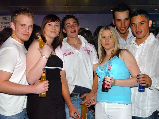 Clubbers having a good time at Time & Envy nightclub at South Parade, Southsea in the 00s.