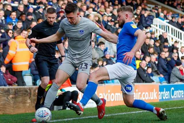 James Bolton, who's contracted the coronavirus, in action against Peterborough. Picture: Simon Davies