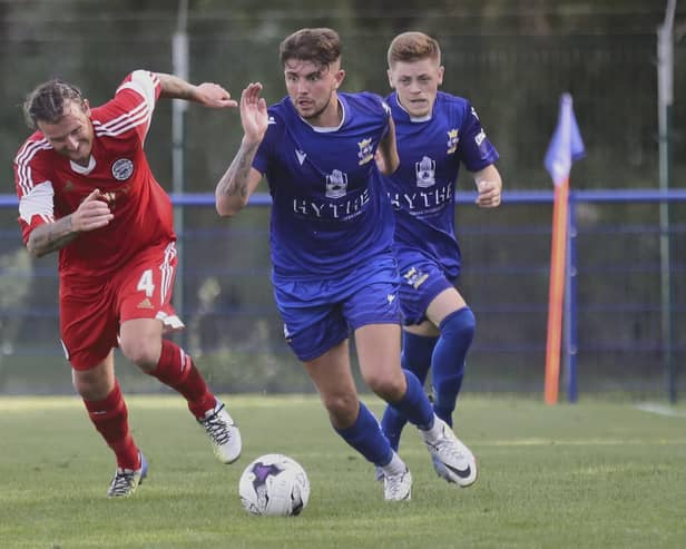 James Cowan in action for Baffins Milton Rovers. Picture: Simon Hill Photography