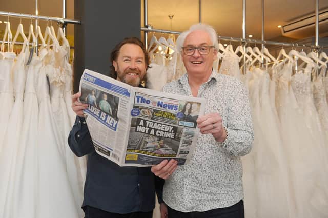 Andrew and Robert Pearce, owners of Creatiques Bridal Boutique in Albert Road, Southsea. Picture: Sarah Standing