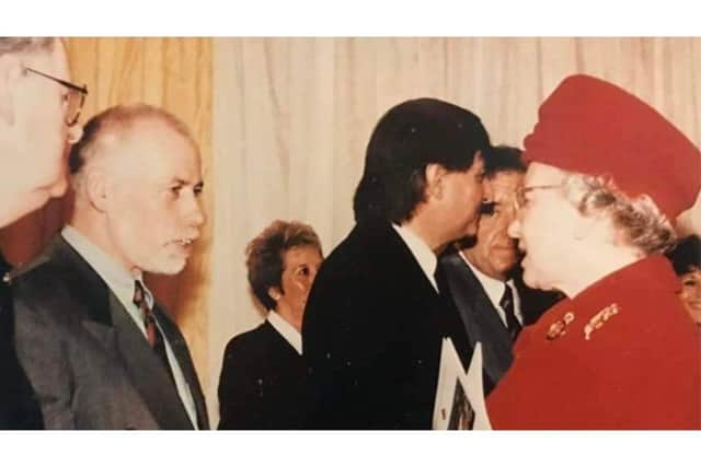 Peter Smith from Buckland speaks to the Queen at HMY Britannia’s decommissioning ceremony in 1997