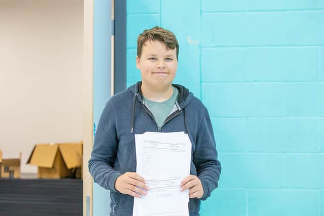 Oliver Knight, 16, said he was pleased with his GCSE grades but that it was 'strange' not to have sat his exams.
Picture: Habibur Rahman